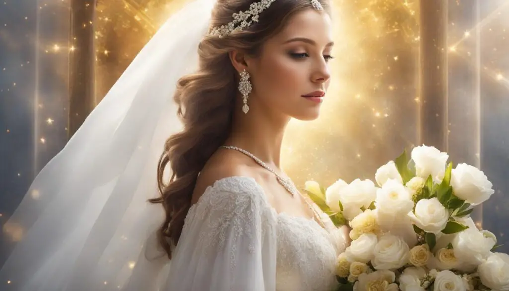 Radiantly beautiful bride of Christ