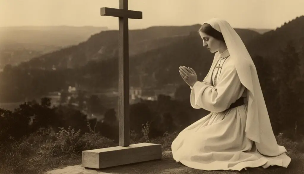 St. Mother Théodore Guérin praying
